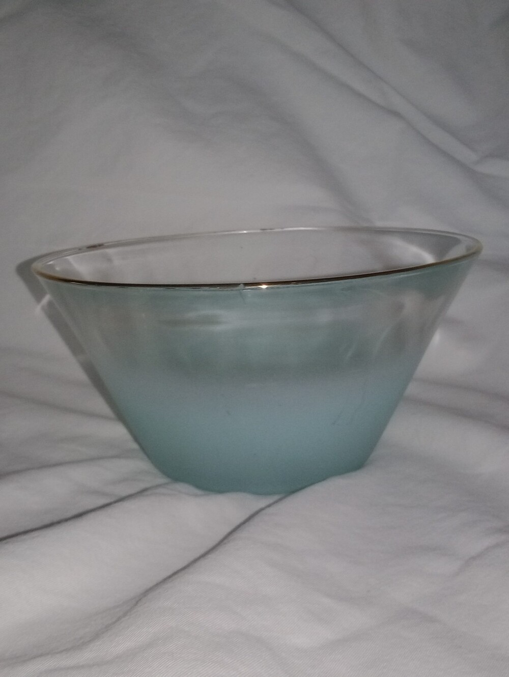 Vintage Blendo Aqua Blue Glass Replacement Dip Bowl Retro